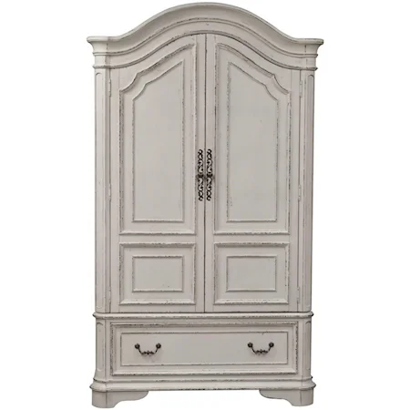 Traditional Armoire with Cedar Lined Bottom Drawer